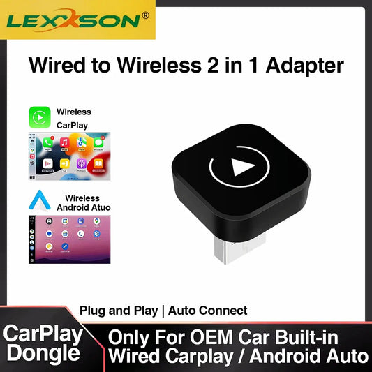 DriveLink Pro™ | 2-in-1 Wireless CarPlay & Android Auto Adapter