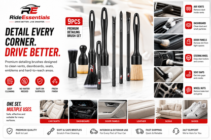 DetailMaster Pro™ | 9PCS Car Detailing Brush Cleaning Kit