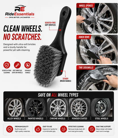 WheelBrush Pro™ | Premium Tire & Rim Cleaning Brush