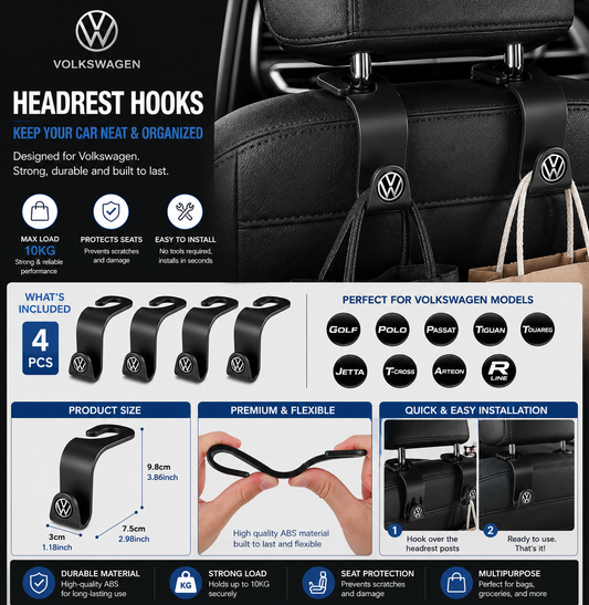 SeatHook Pro™ | Car Seat Back Organizer Hooks