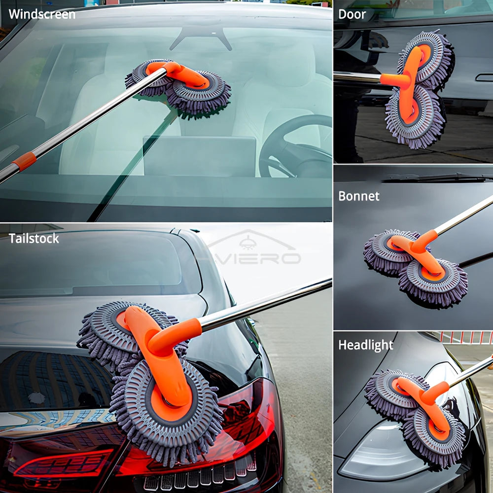 SpinWash Pro™ Microfiber Car Cleaning Mop
