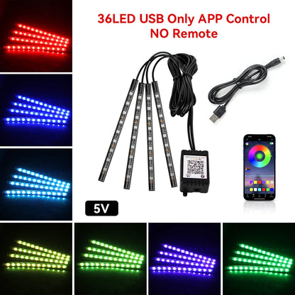 GlowDrive Pro™ | Wireless RGB Car Ambient Lights