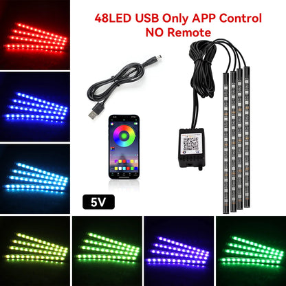 GlowDrive Pro™ | Wireless RGB Car Ambient Lights