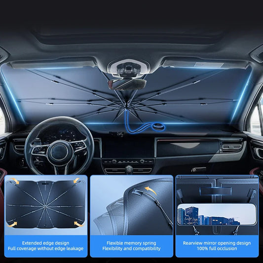ShadeGuard Pro™ | Foldable Windshield Sun Shade Umbrella