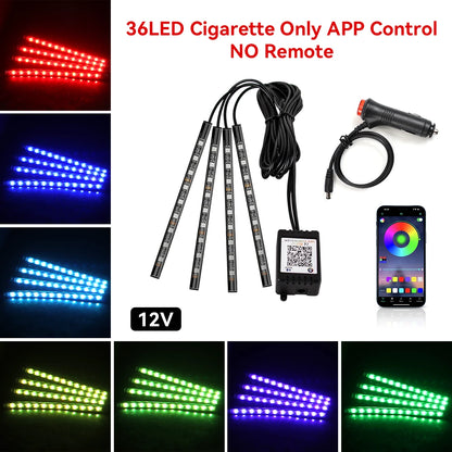 GlowDrive Pro™ | Wireless RGB Car Ambient Lights