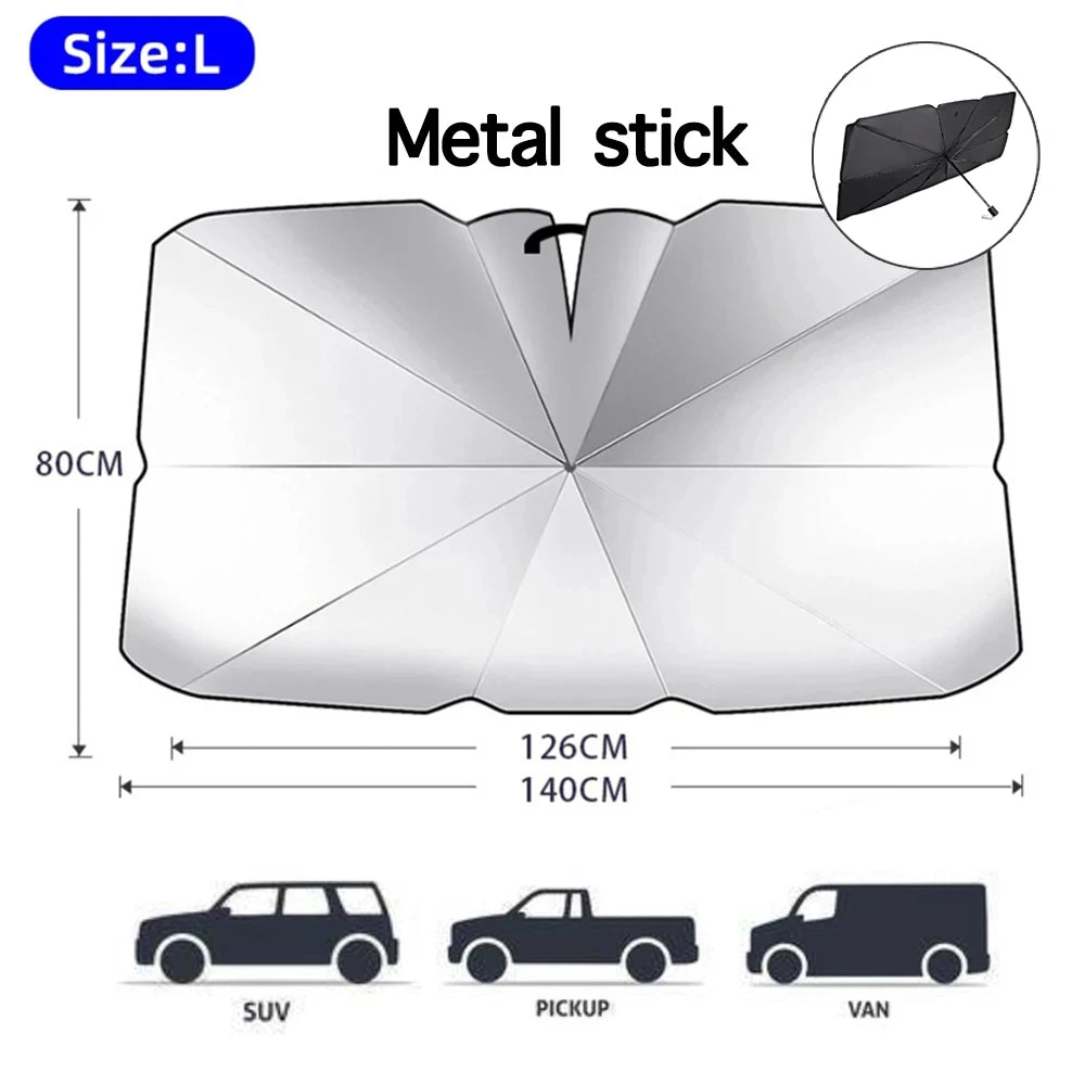 ShadeGuard Pro™ | Foldable Windshield Sun Shade Umbrella