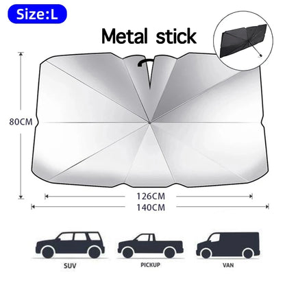 ShadeGuard Pro™ | Foldable Windshield Sun Shade Umbrella