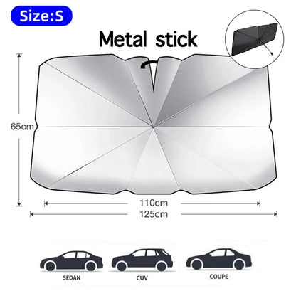 ShadeGuard Pro™ | Foldable Windshield Sun Shade Umbrella