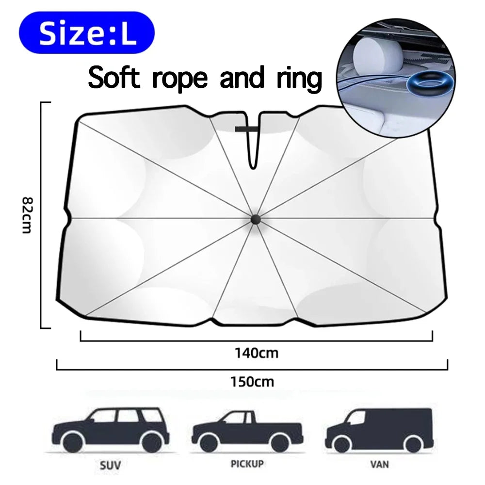 ShadeGuard Pro™ | Foldable Windshield Sun Shade Umbrella