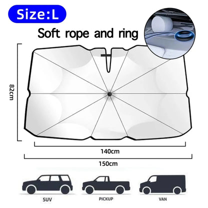 ShadeGuard Pro™ | Foldable Windshield Sun Shade Umbrella