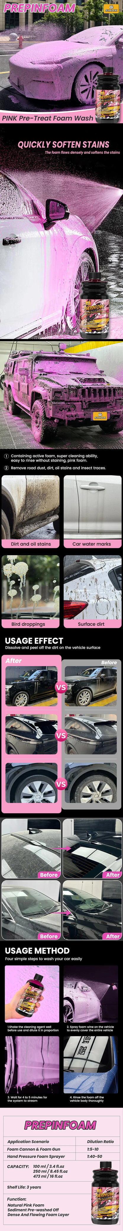 Pink Foam Pro™ Car Wash Shampoo