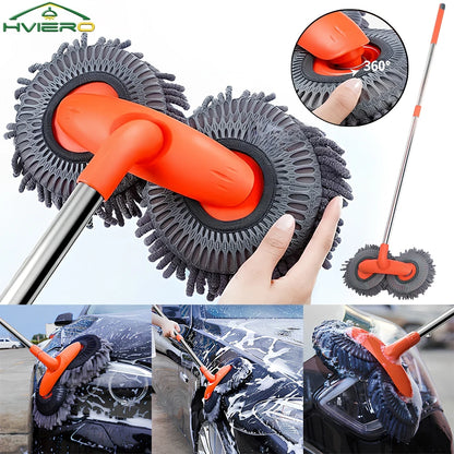 SpinWash Pro™ Microfiber Car Cleaning Mop