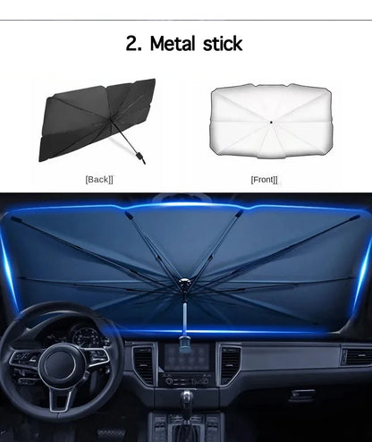 ShadeGuard Pro™ | Foldable Windshield Sun Shade Umbrella