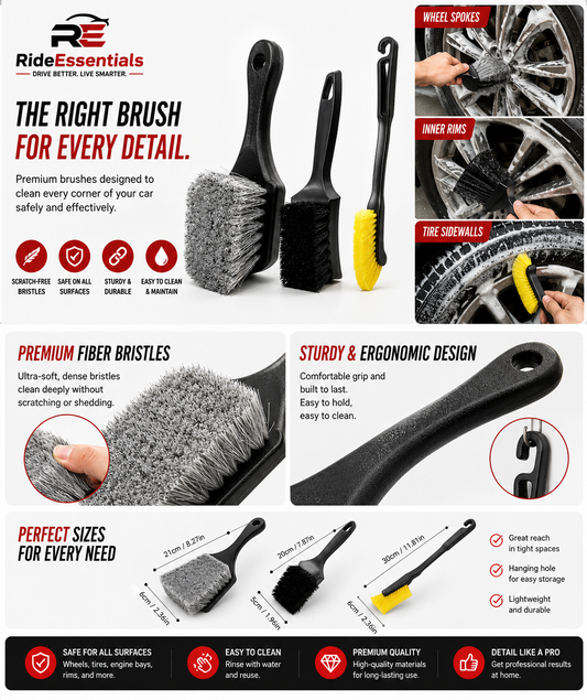 WheelBrush Pro™ | Premium Tire & Rim Cleaning Brush