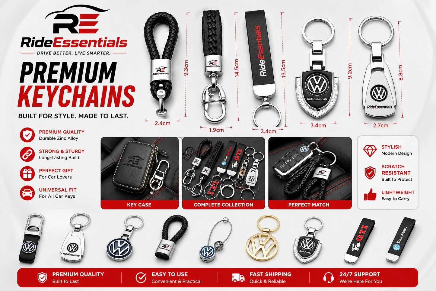 KeyDrive Pro™ | Premium Metal Car Keychain